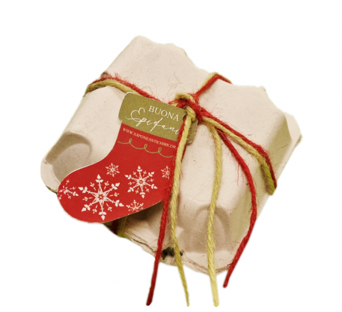 Coffret cadeau de 4 bombes de bain aux œufs pour Noël et l'Épiphanie