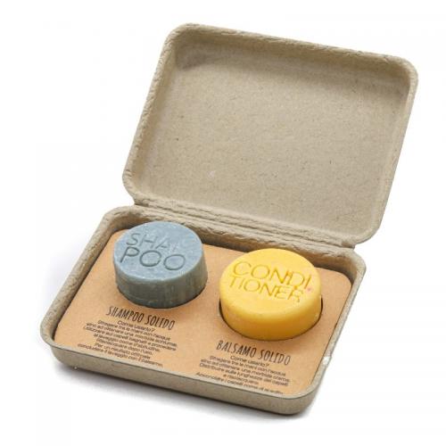 CONFEZIONE REGALO SAN VALENTINO – LEGGEREZZA | SHAMPOO E BALSAMO SOLIDO