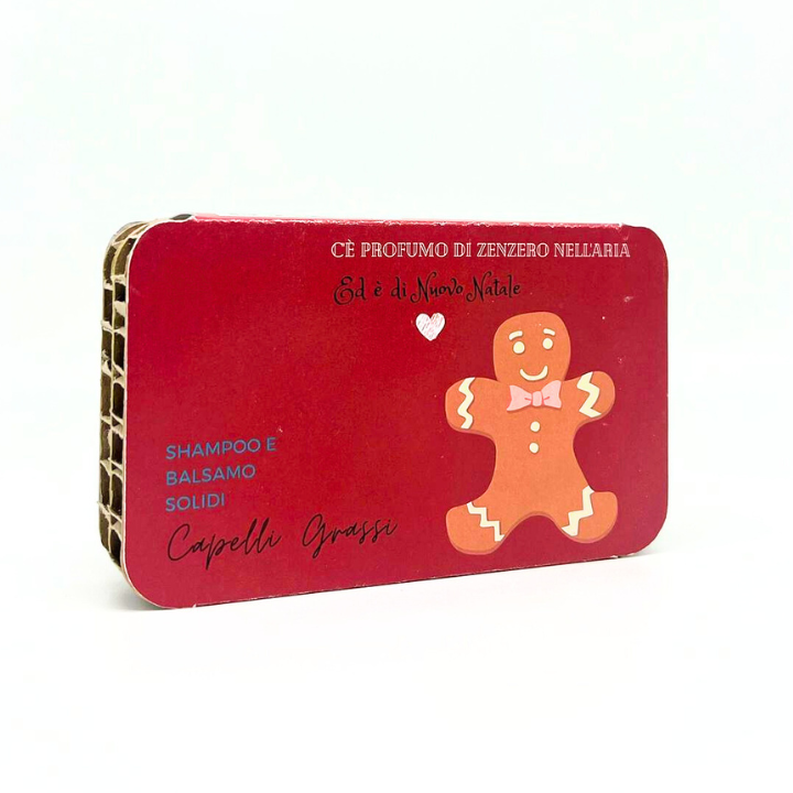 FORFAIT DE NOËL SHAMPOING SOLIDE POUR CHEVEUX GRAS RUGIADA + APRÈS-SHAMPOING SOLIDE POUR CHEVEUX GRAS OU PELLICULAIRES YAOURT ET CRÈME DE RIZ