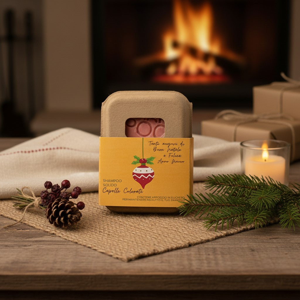 SHAMPOING SOLIDE DE NOËL POUR CHEVEUX COLORÉS À L'ORCHIDÉE NOIRE