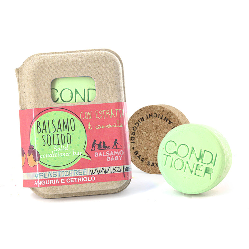 BALSAMO SOLIDO BABY ALL' ANGURIA E CETRIOLO CON BAR SAVER IN SUGHERO