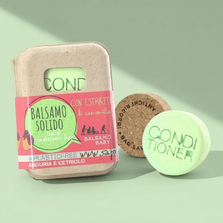 BALSAMO SOLIDO BABY ALL' ANGURIA E CETRIOLO CON BAR SAVER IN SUGHERO