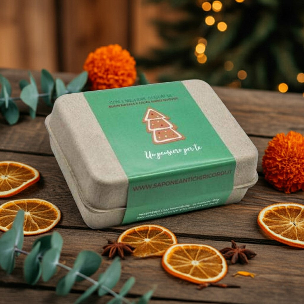 PACK SAVON DE NOËL : CALENDULA, ORANGE ET CANNELLE, EUCALYPTUS, BERGAMOTE