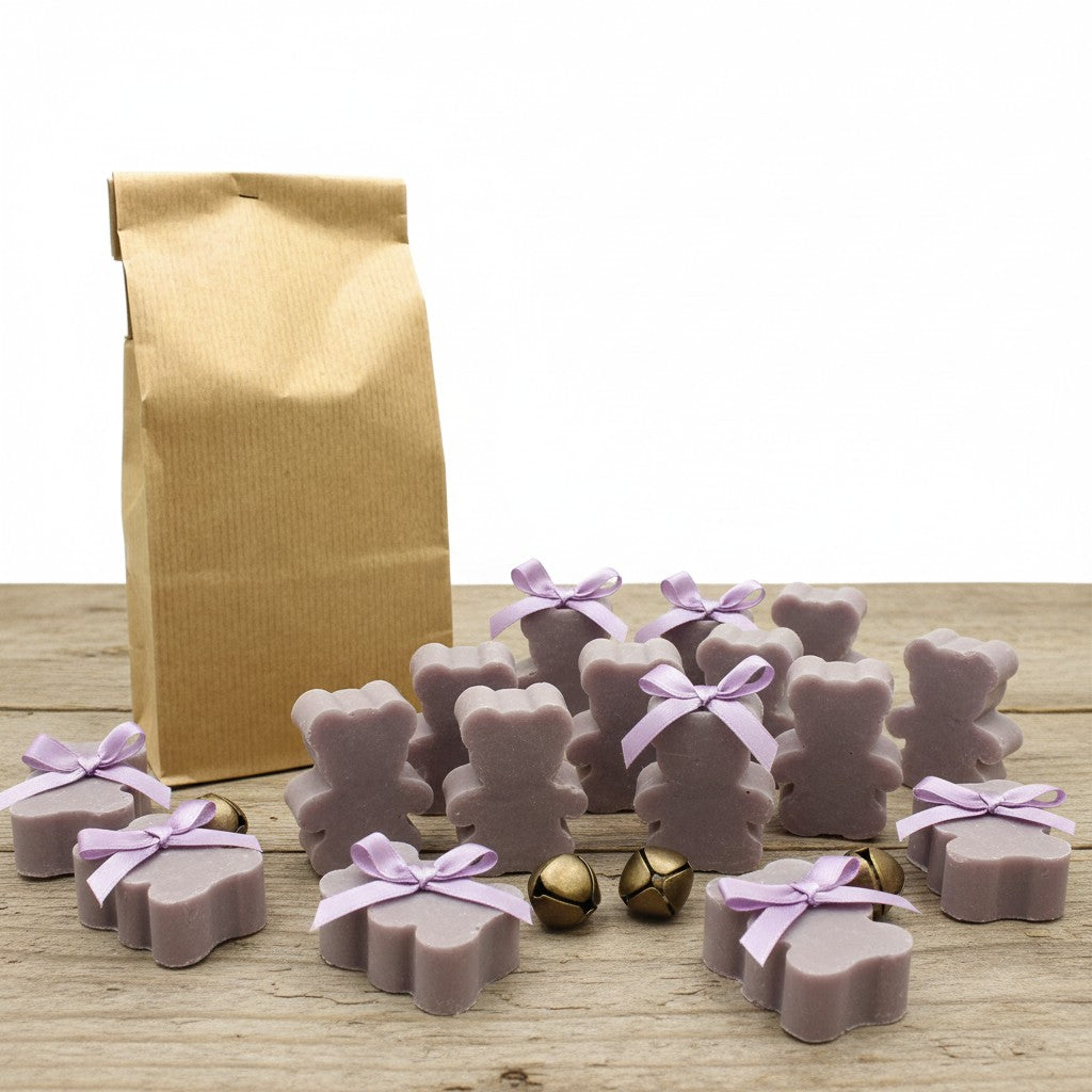 15 SAVONS AU THÉ NOIR ET À LA BERGAMOTE – PETITS FORMES DE PIN ET D'ÉTOILE