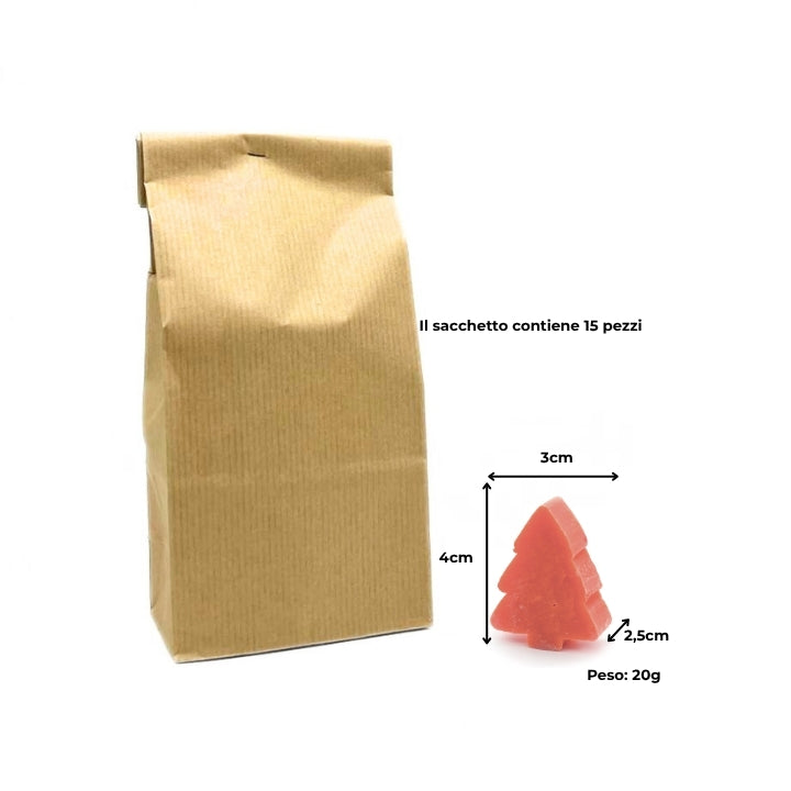 15 BLACK TEA AND BERGAMOT SOAPS – SMALL PINE AND STAR SHAPES