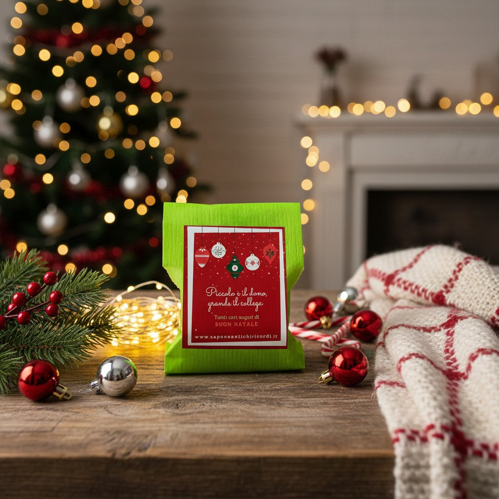 SAC CADEAU AVEC SAVON PARFUMÉ ASSORTI