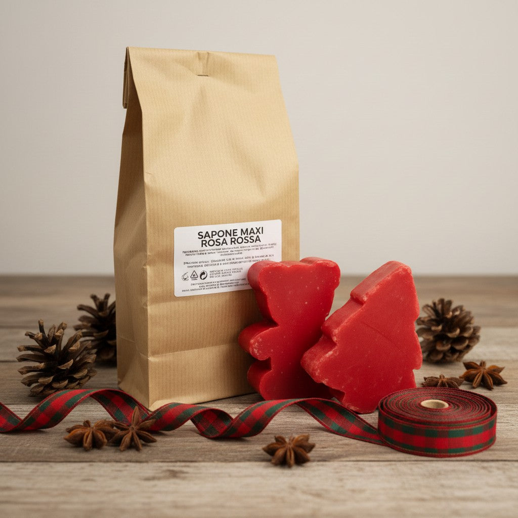 5 SAVONS À LA ROSE ROUGE – GRANDES FORMES DE PIN ET D'OURS EN PELUCHE