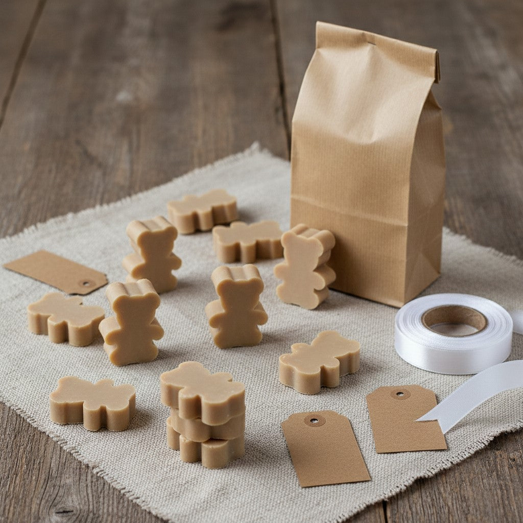 15 SAVONS AU THÉ NOIR ET À LA BERGAMOTE – PETITS FORMES DE PIN ET D'ÉTOILE