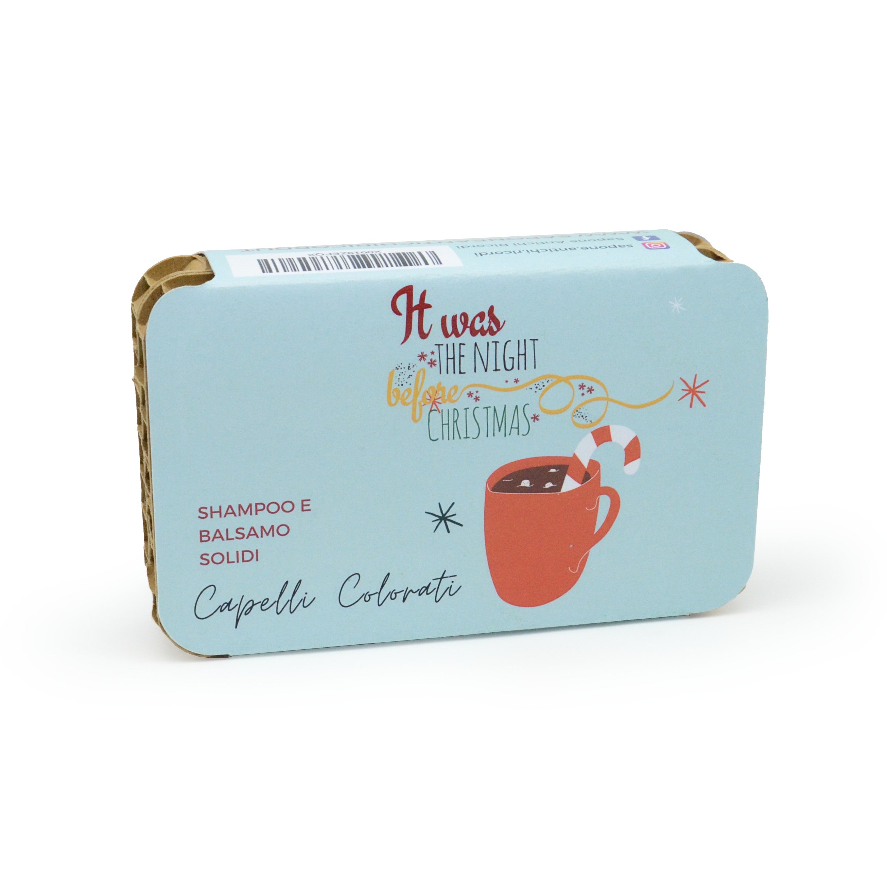 COFFRET DE NOËL SHAMPOING SOLIDE POUR CHEVEUX COLORÉS + APRÈS-SHAMPOING SOLIDE POUR CHEVEUX COLORÉS