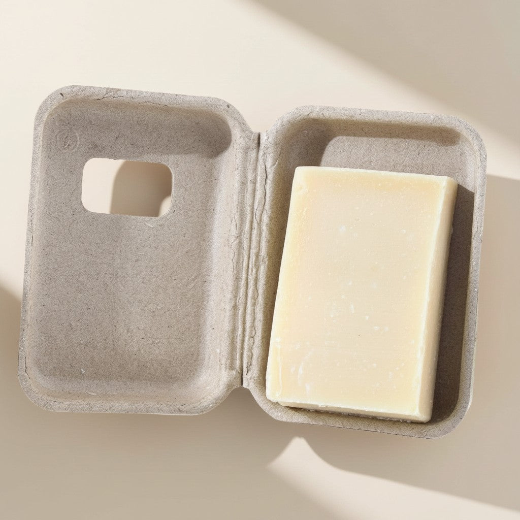 SAPONE AL PATCHOULI E BURRO DI KARITÉ PACKAGING IN CARTONE RICICLATO