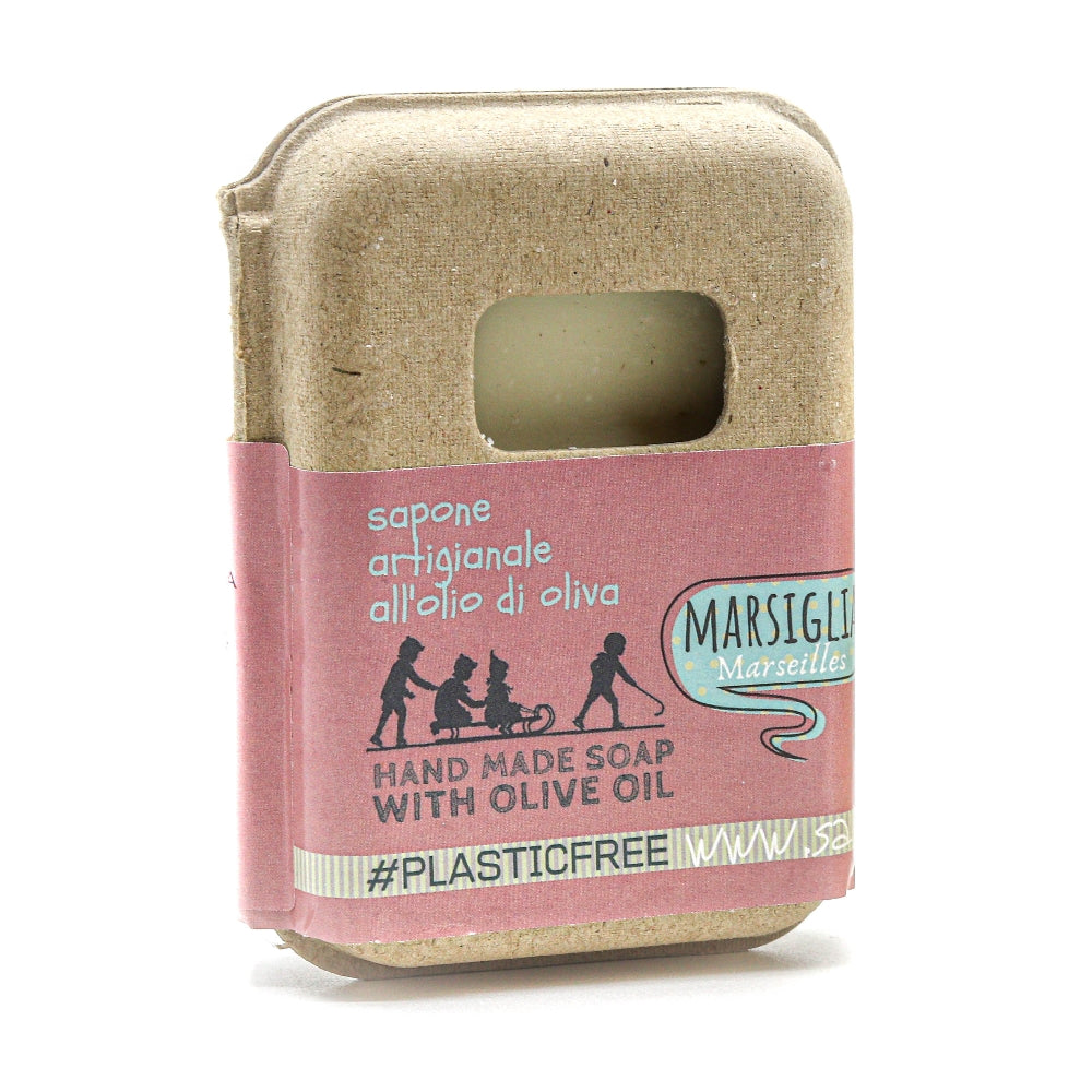 SAVON DE MARSEILLE 100% HUILE D'OLIVE EMBALLAGE CARTON RECYCLÉ 100 GR