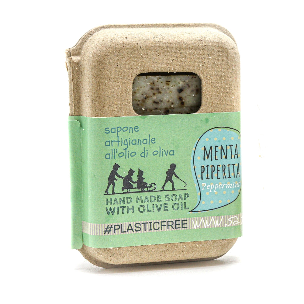 EMBALLAGE DE SAVON À LA MENTHE POIVRÉE EN CARTON RECYCLÉ