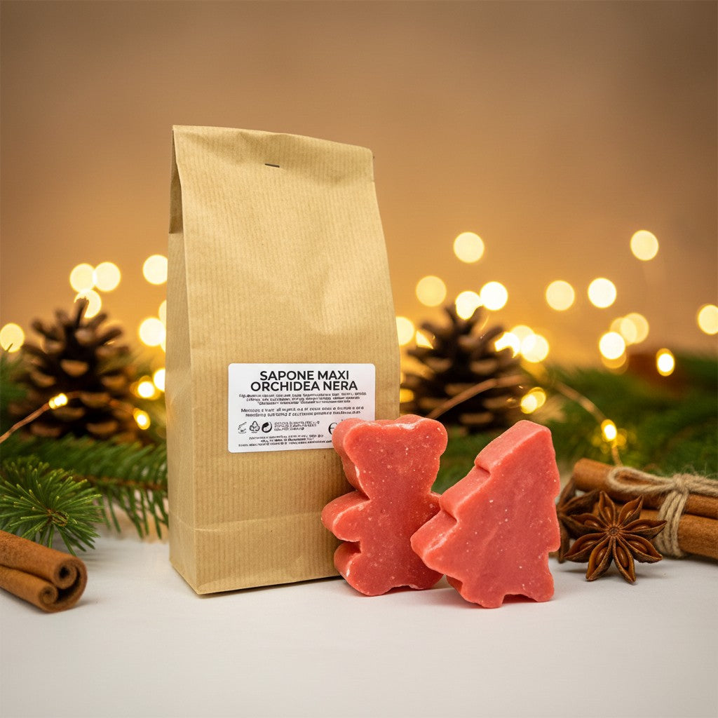 5 SAVONS À L'ORCHIDÉE NOIRE – GRANDES FORMES DE PIN ET D'OURS EN PELUCHE