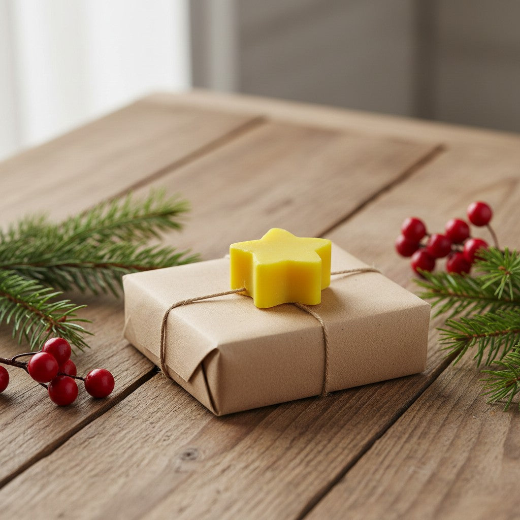 15 BLACK TEA AND BERGAMOT SOAPS – SMALL PINE AND STAR SHAPES