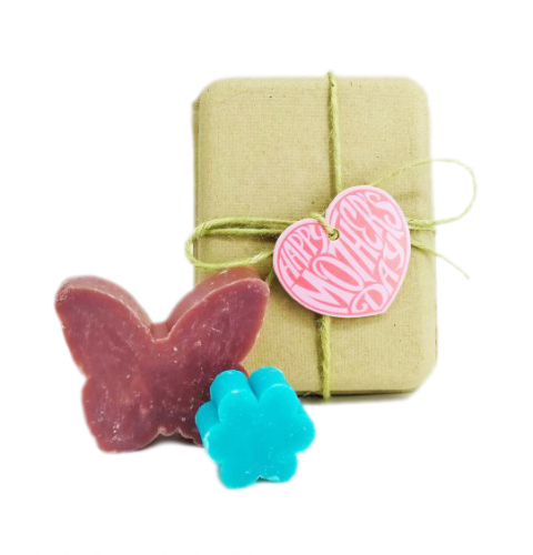 WOMEN'S DAY OR MOTHER'S DAY GIFT SOAPS WITH FLOWERS AND BUTTERFLY