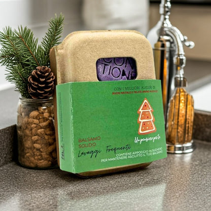 APRÈS-SHAMPOING SOLIDE DE NOËL POUR LAVAGES FRÉQUENTS À LA FLEUR D'IRIS