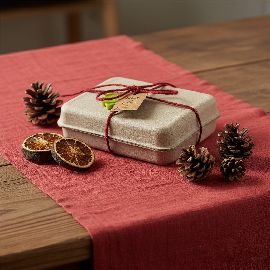 FORFAIT DE NOËL : AVEC DU PIN ET DU SAVON ÉTOILE PARFUM DE THÉ NOIR, DE BERGAMOTE ET DE BOIS DE SANTAL