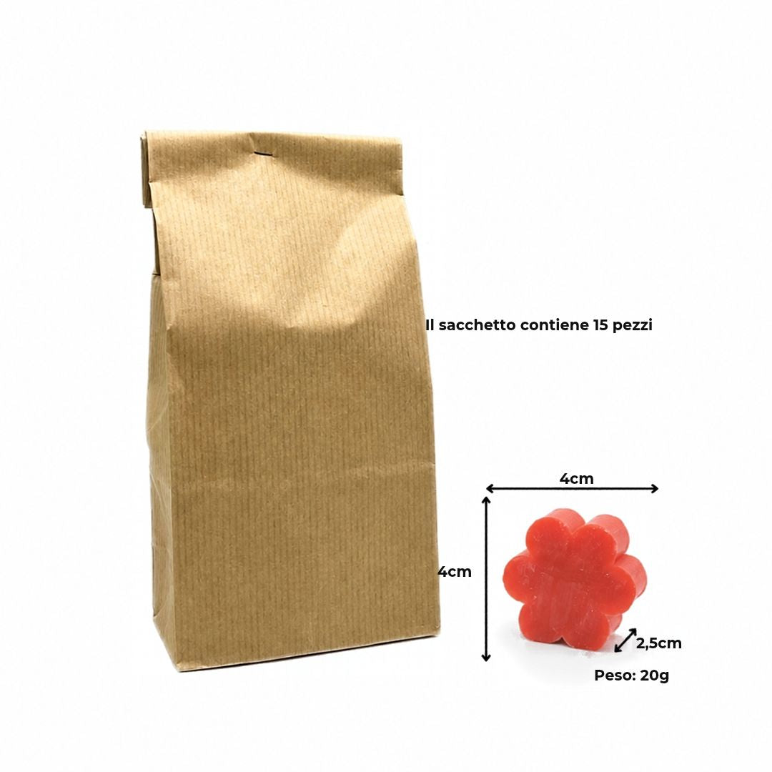 15 FORME DI SAPONE ROSA ROSSA