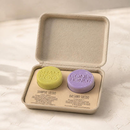 PACK COMBO SHAMPOING ET APRÈS-SHAMPOING SOLIDE POUR LAVAGES FRÉQUENTS