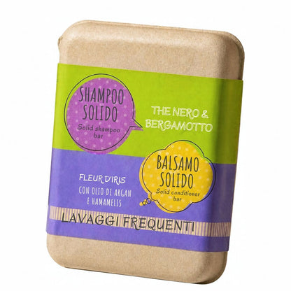 PACK COMBO SHAMPOING ET APRÈS-SHAMPOING SOLIDE POUR LAVAGES FRÉQUENTS