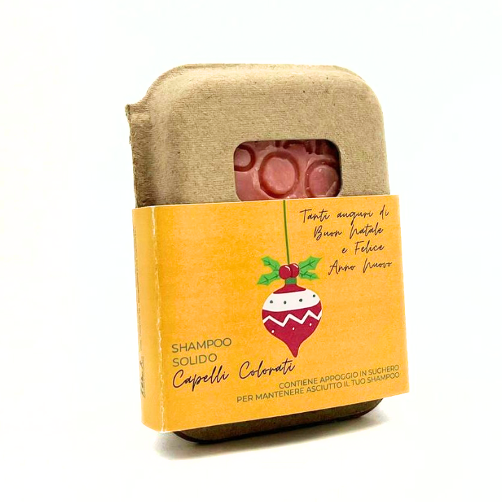 SHAMPOING SOLIDE DE NOËL POUR CHEVEUX COLORÉS À L'ORCHIDÉE NOIRE