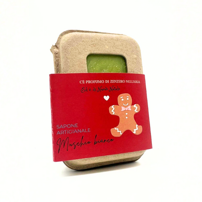 WHITE MUSK CHRISTMAS SOAP IN RECYCLED CARDBOARD PACKAGING