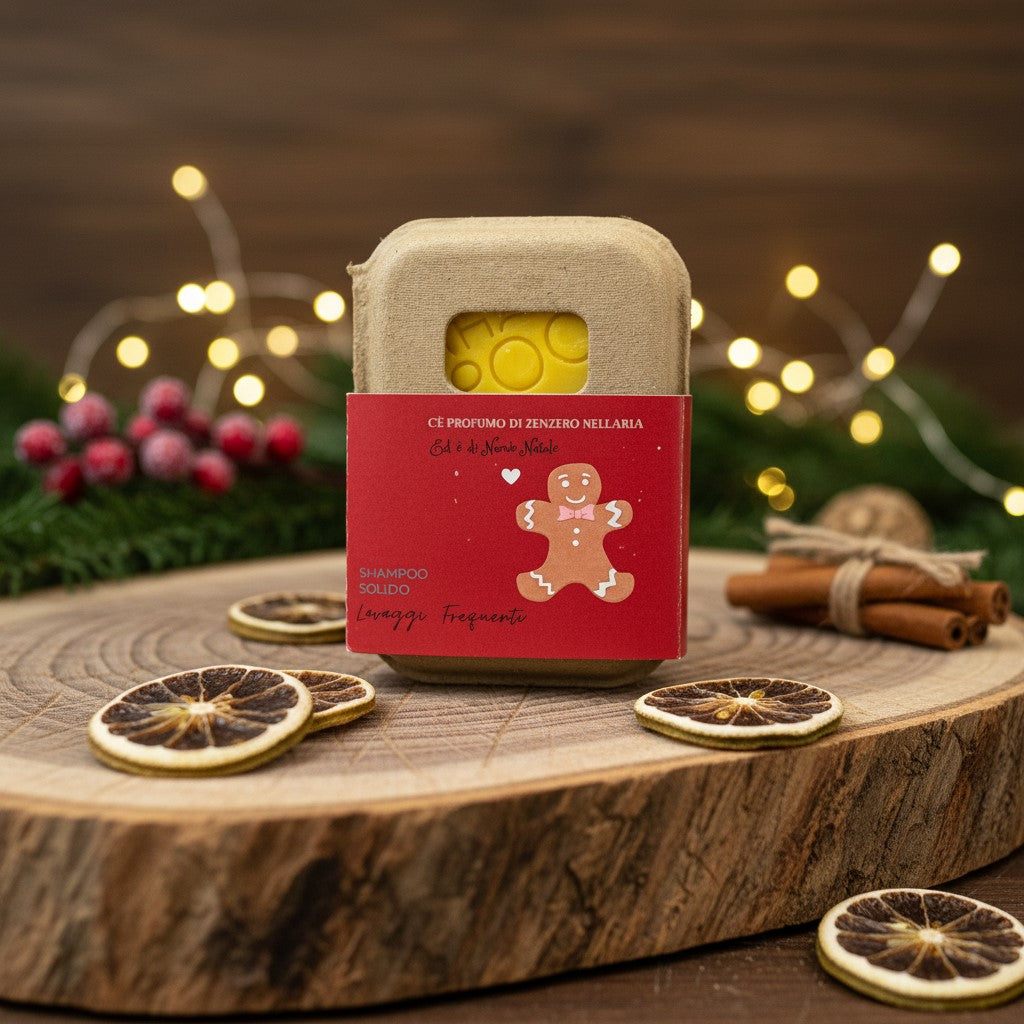 Shampoing solide de Noël pour lavages fréquents au thé noir et à la bergamote