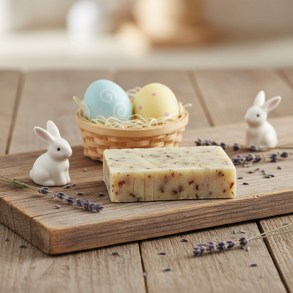 IDEA REGALO PASQUA  SAPONE LAVANDA IN CARTONE RICICLATO