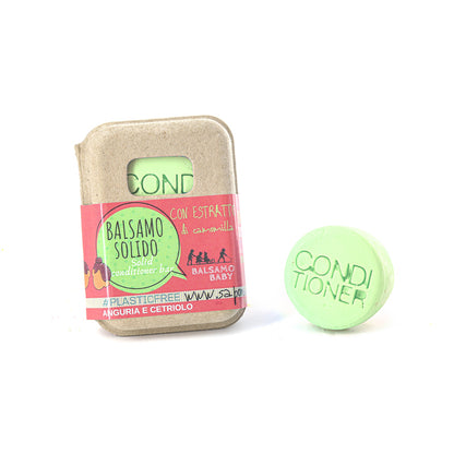 BALSAMO SOLIDO BABY ALL' ANGURIA E CETRIOLO senza  BAR SAVER IN SUGHERO