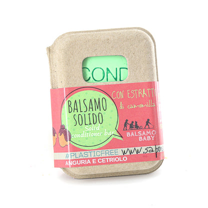BALSAMO SOLIDO BABY ALL' ANGURIA E CETRIOLO senza  BAR SAVER IN SUGHERO