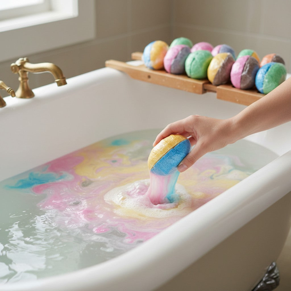 CONFEZIONE CON 2 BOMBE DA BAGNO A FORMA DI UOVA DA 90 g. CAD - FRAGRANZE ASSORTITE