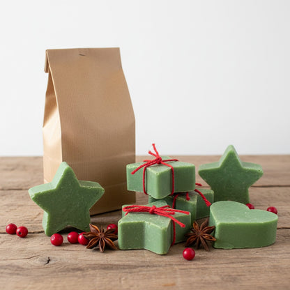 5 BLACK ORCHID SOAPS – LARGE PINE AND TEDDY BEAR SHAPES