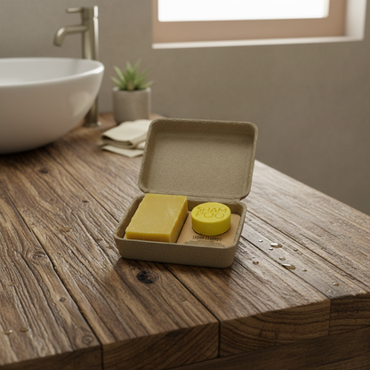 CONFEZIONE REGALO SAN VALENTINO – CARATTERE | SHAMPOO SOLIDO MAN E SAPONETTA ARTIGIANALE