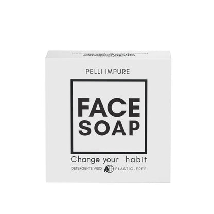 LATTE DETERGENTE VISO SOLIDO PELLI IMPURE ALLO ZOLFO - Da 50 g  Packaging in cartoncino riciclabile