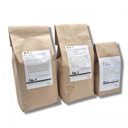 PACK TAED 250 GR + PERCARBONATO DI SODIO 1 KG + ACIDO CITRICO ANIDRO 1 KG
