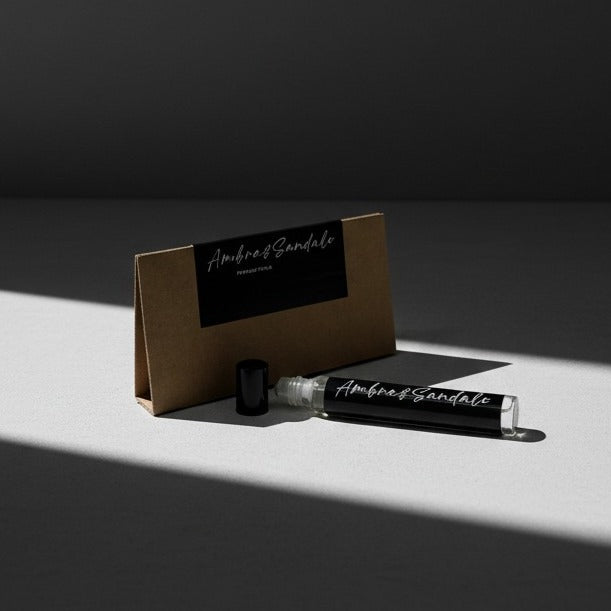 HUILE DE PARFUM ROLL-ON AMBRE ET BOIS DE SANTAL - 15 ml