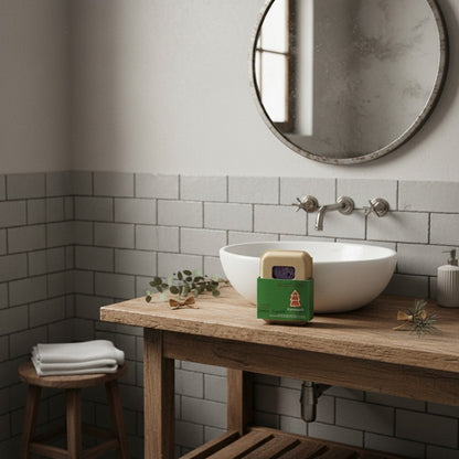 APRÈS-SHAMPOING SOLIDE DE NOËL POUR LAVAGES FRÉQUENTS À LA FLEUR D'IRIS