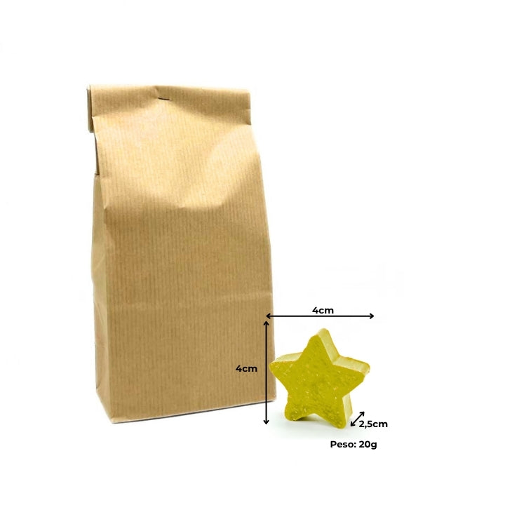 15 BLACK TEA AND BERGAMOT SOAPS – SMALL PINE AND STAR SHAPES