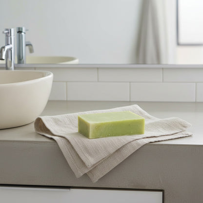 SAVON AU MUSC BLANC DANS UN EMBALLAGE EN CARTON RECYCLÉ