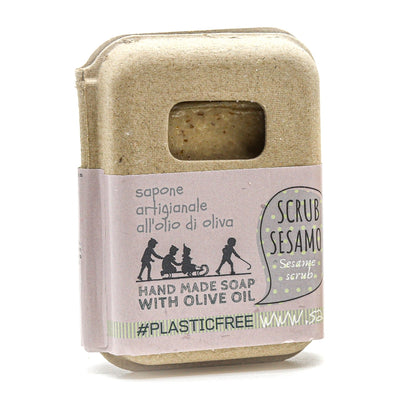 EMBALLAGE DE GOMMAGE AU SAVON AU SÉSAME EN CARTON RECYCLÉ