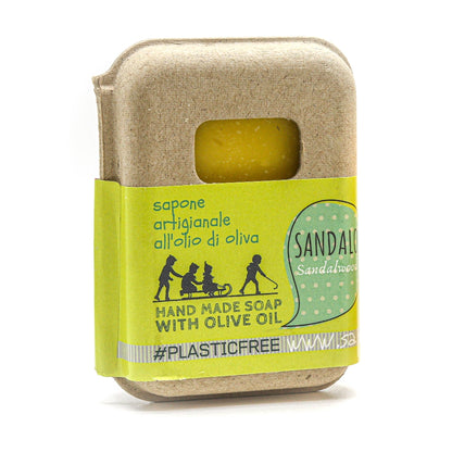 SANDALWOOD SOAP PACKAGING IN RECYCLED CARDBOARD