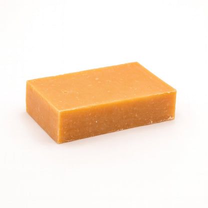 Peach soap packaging in recycled cardboard