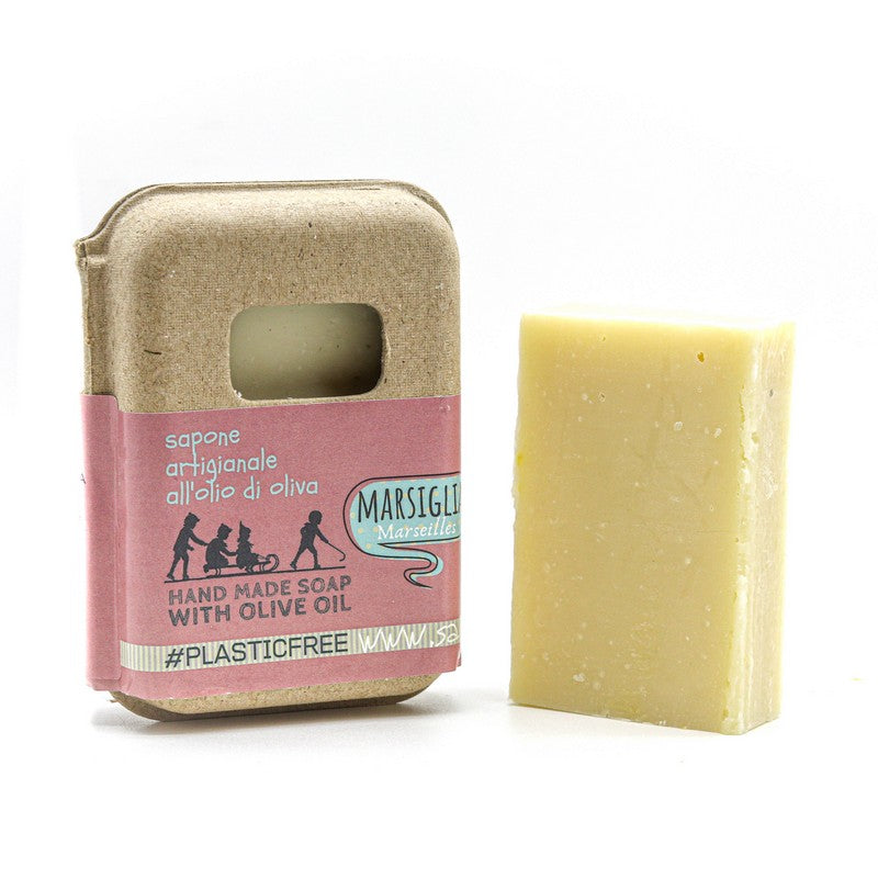 100% MARSEILLE OLIVE OIL SOAP RECYCLED CARDBOARD PACKAGING 100 GR