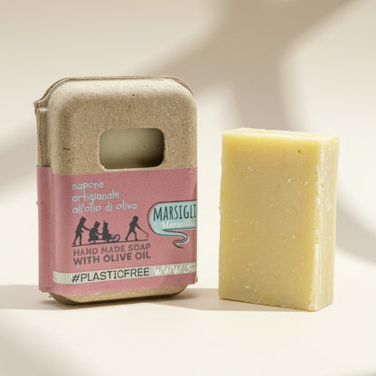 SAVON DE MARSEILLE 100% HUILE D'OLIVE EMBALLAGE CARTON RECYCLÉ 100 GR