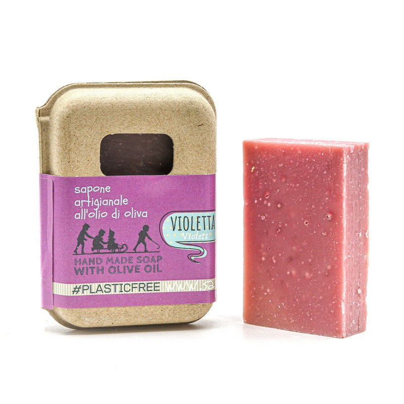 EMBALLAGE DE SAVON VIOLET EN CARTON RECYCLÉ