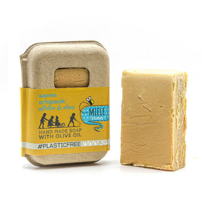 Honey soap packaging in recycled cardboard