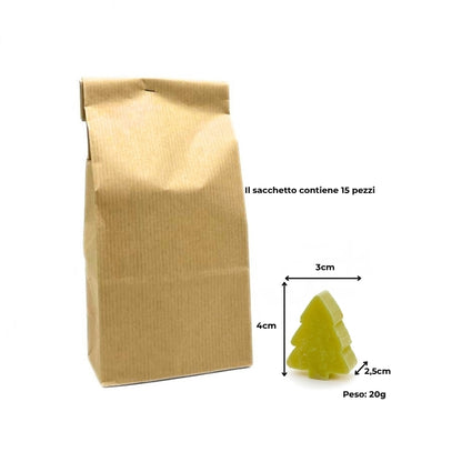 15 BLACK TEA AND BERGAMOT SOAPS – SMALL PINE AND STAR SHAPES