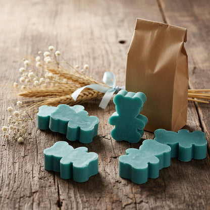 5 BLACK ORCHID SOAPS – LARGE PINE AND TEDDY BEAR SHAPES