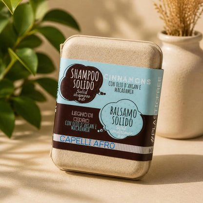 COMBO PACK SHAMPOO E BALSAMO SOLIDI PER CAPELLI AFRO