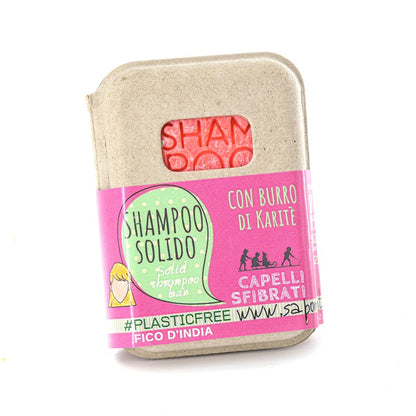 SOLID PRICKLY PEAR SHAMPOO FOR DAMAGED HAIR WITH CORK BAR SAVER